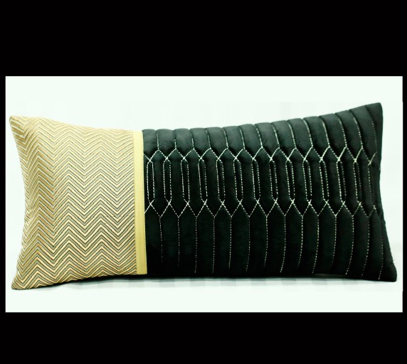 Side Brocade Velvet Cushion Cover