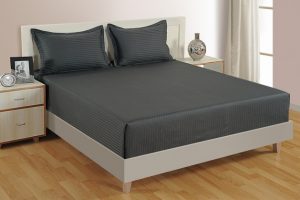 GREY BLACK 300 TC BED SHEET