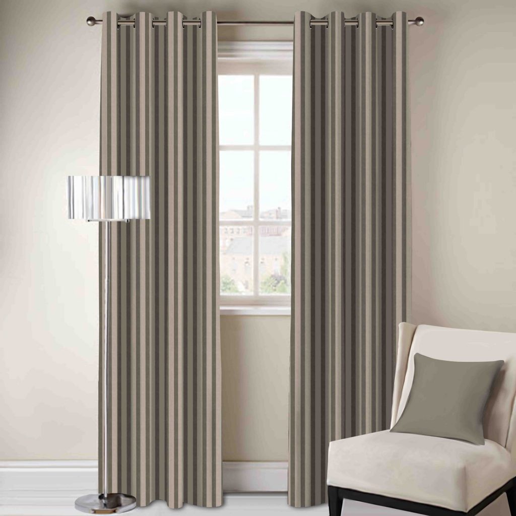 BRIGHTON STRIPE EYELET CURTAIN