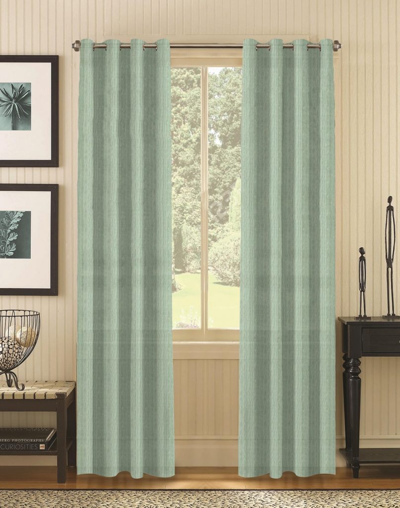 POEME - DUCK EGG SHEER EYELET CURTAIN