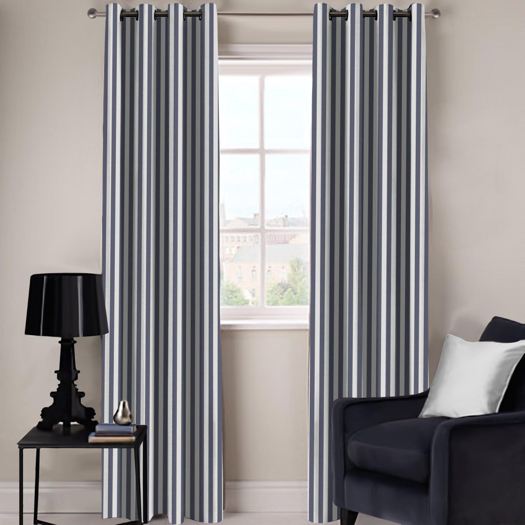 SABANA STRIPE EYELET CURTAIN